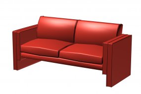 双人沙发3d模型免费下载