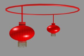 灯笼3d模型库免费下载