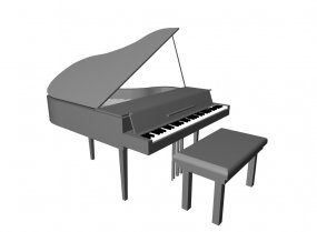 钢琴3d模型免费下载