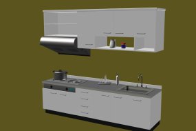 整体橱柜3dmax模型网