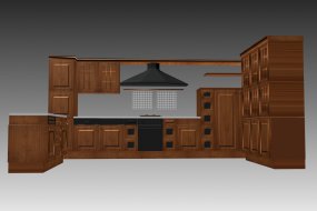 古典橱柜3d模型库免费下载
