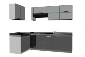 西式风格橱柜3d模型免费下载欧式