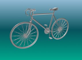 羊角龙头自行车3dmax模型下载